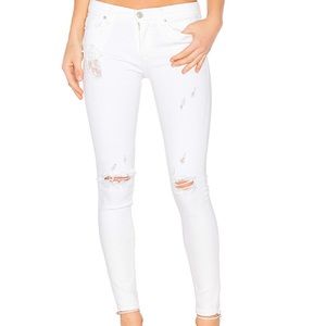 Hudson nico midrise super skinny white jeans sz 29